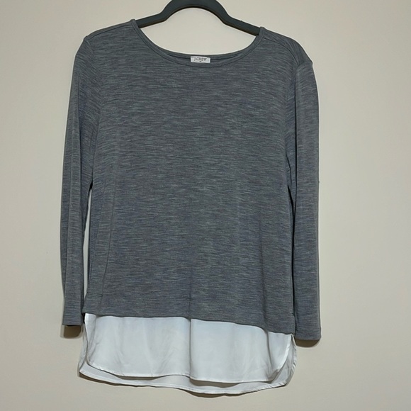 J. Crew Factory Long Sleeve Top with Silky Hem Small - Picture 2 of 6